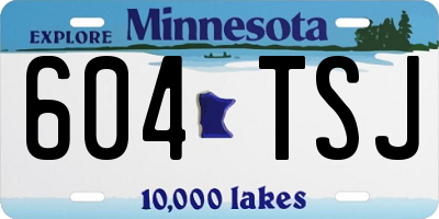 MN license plate 604TSJ