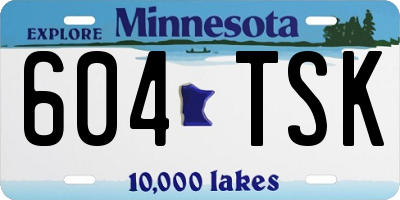 MN license plate 604TSK