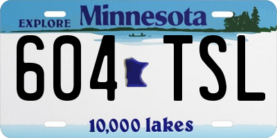 MN license plate 604TSL