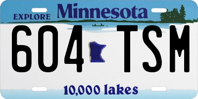 MN license plate 604TSM