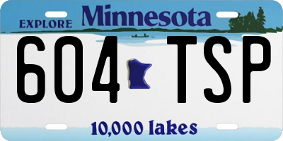 MN license plate 604TSP