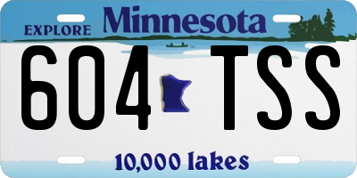MN license plate 604TSS