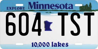 MN license plate 604TST