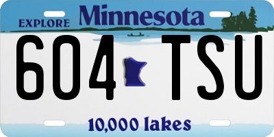 MN license plate 604TSU