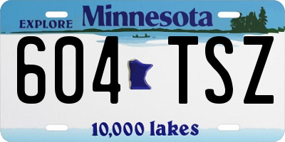 MN license plate 604TSZ