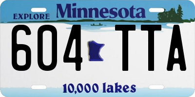 MN license plate 604TTA