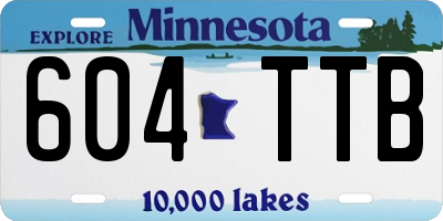 MN license plate 604TTB