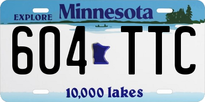 MN license plate 604TTC