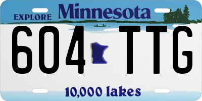 MN license plate 604TTG
