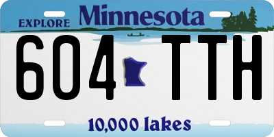 MN license plate 604TTH