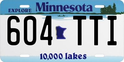 MN license plate 604TTI