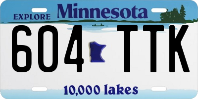 MN license plate 604TTK