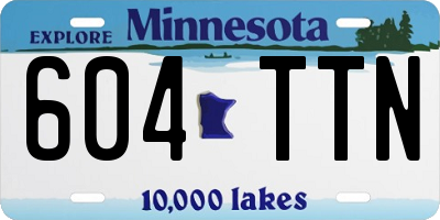 MN license plate 604TTN