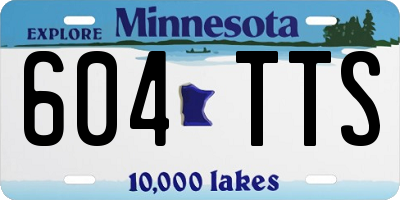 MN license plate 604TTS