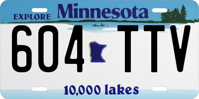 MN license plate 604TTV