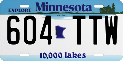 MN license plate 604TTW