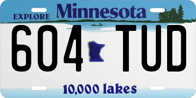 MN license plate 604TUD