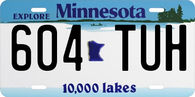 MN license plate 604TUH