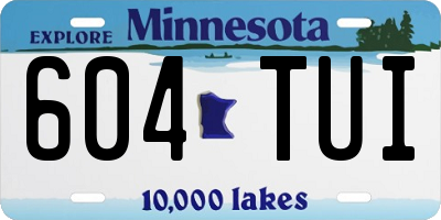 MN license plate 604TUI