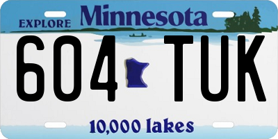 MN license plate 604TUK