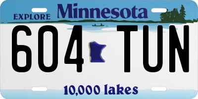 MN license plate 604TUN