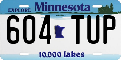MN license plate 604TUP