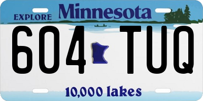 MN license plate 604TUQ