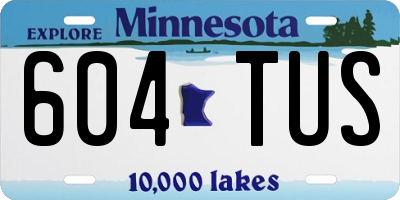 MN license plate 604TUS