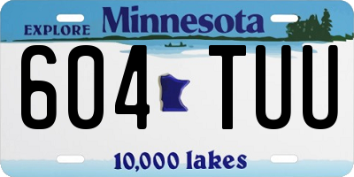 MN license plate 604TUU