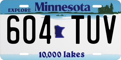 MN license plate 604TUV