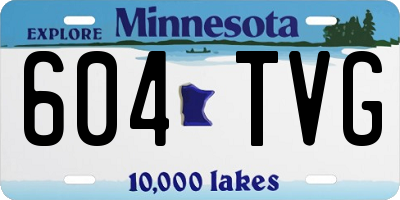 MN license plate 604TVG