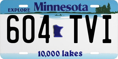 MN license plate 604TVI