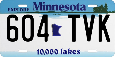 MN license plate 604TVK