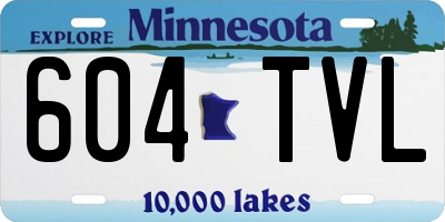 MN license plate 604TVL