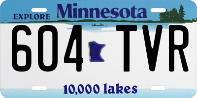MN license plate 604TVR
