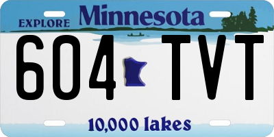 MN license plate 604TVT