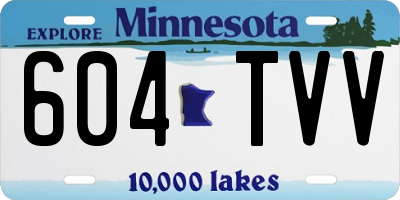 MN license plate 604TVV