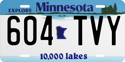 MN license plate 604TVY