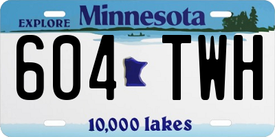 MN license plate 604TWH