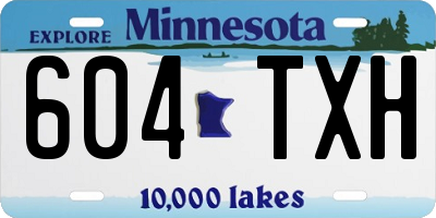 MN license plate 604TXH