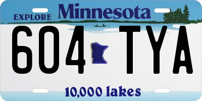 MN license plate 604TYA