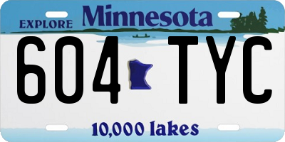 MN license plate 604TYC