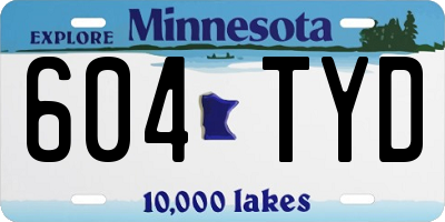 MN license plate 604TYD