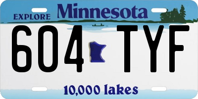 MN license plate 604TYF