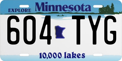 MN license plate 604TYG