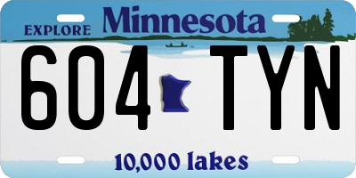 MN license plate 604TYN