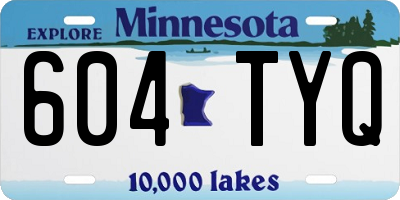 MN license plate 604TYQ