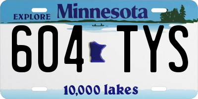 MN license plate 604TYS