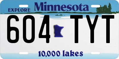 MN license plate 604TYT