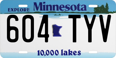 MN license plate 604TYV